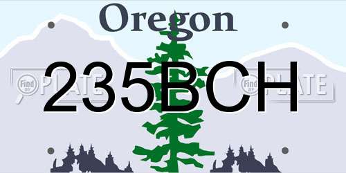 235BCH Oregon License Plate