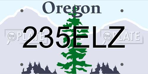 235ELZ Oregon License Plate