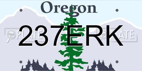 237ERK Oregon License Plate