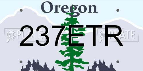 237ETR Oregon License Plate