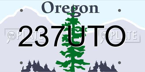 237UTO Oregon License Plate