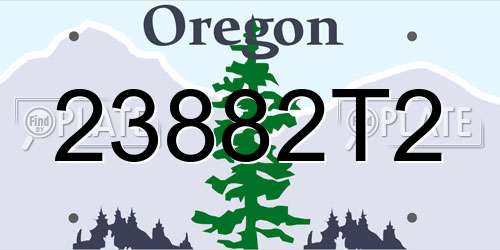 23882T2 Oregon License Plate