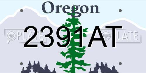 2391AT Oregon License Plate