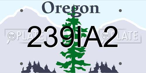 239IA2 Oregon License Plate