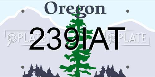 239IAT Oregon License Plate
