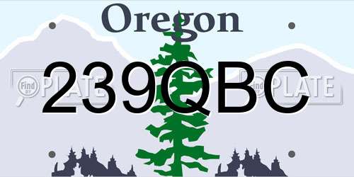239QBC Oregon License Plate