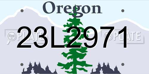 23L2971 Oregon License Plate