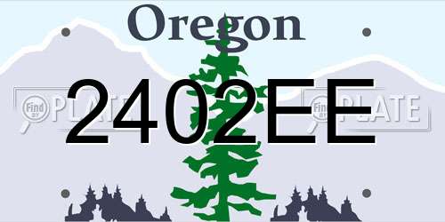 2402EE Oregon License Plate