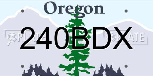 240BDX Oregon License Plate