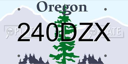 240DZX Oregon License Plate