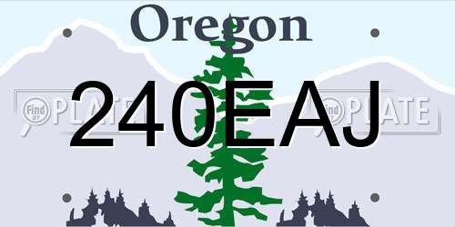 240EAJ Oregon License Plate
