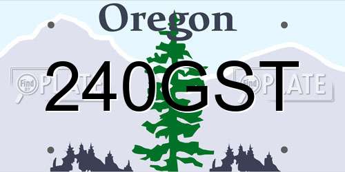 240GST Oregon License Plate