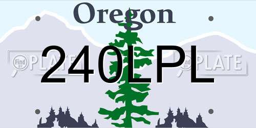 240LPL Oregon License Plate