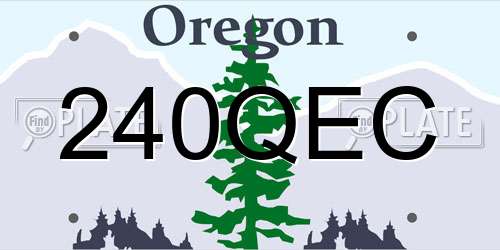 240QEC Oregon License Plate