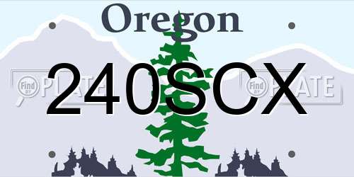 240SCX Oregon License Plate