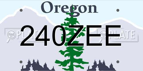 240ZEE Oregon License Plate