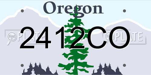 2412CO Oregon License Plate