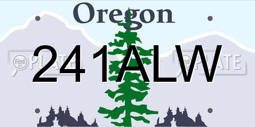 241ALW Oregon License Plate