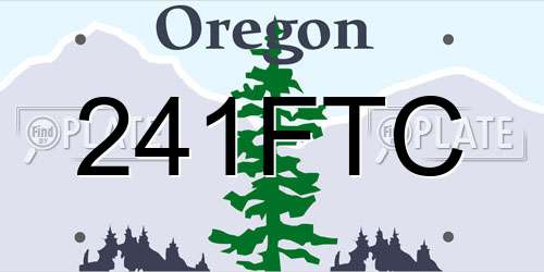 241FTC Oregon License Plate