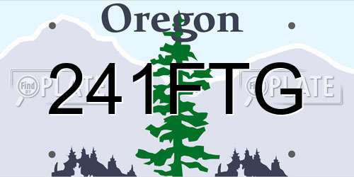 241FTG Oregon License Plate