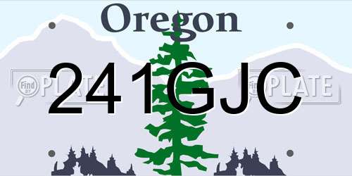 241GJC Oregon License Plate