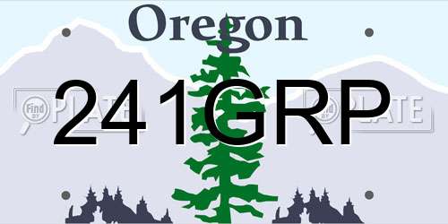 241GRP Oregon License Plate