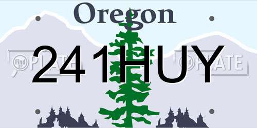 241HUY Oregon License Plate