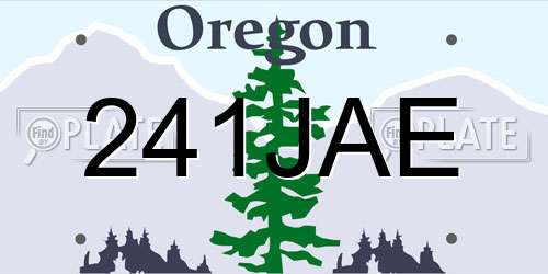 241JAE Oregon License Plate