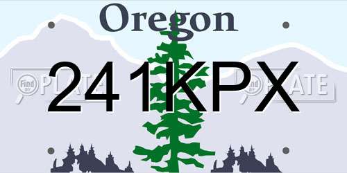 241KPX Oregon License Plate