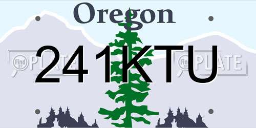 241KTU Oregon License Plate