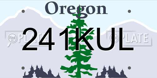 241KUL Oregon License Plate