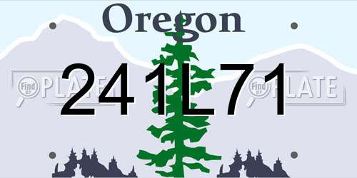 241L71 Oregon License Plate
