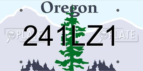 241LZ1 Oregon License Plate