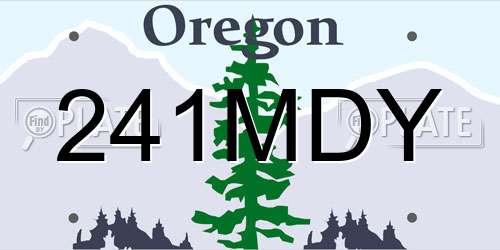 241MDY Oregon License Plate
