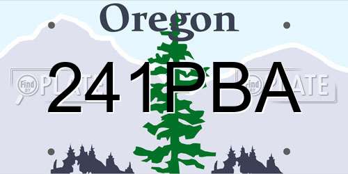 241PBA Oregon License Plate