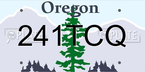 241TCQ Oregon License Plate