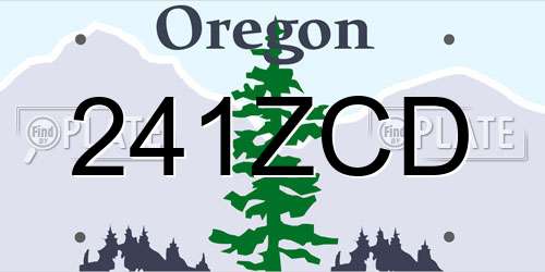 241ZCD Oregon License Plate
