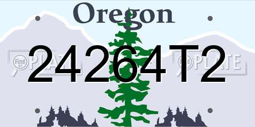 24264T2 Oregon License Plate
