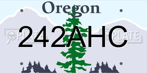 242AHC Oregon License Plate