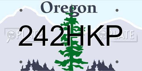242HKP Oregon License Plate