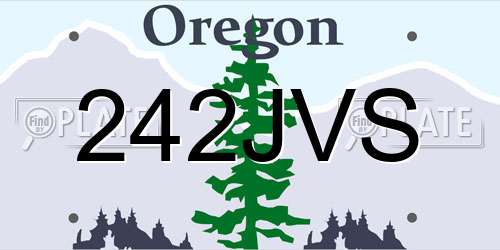 242JVS Oregon License Plate