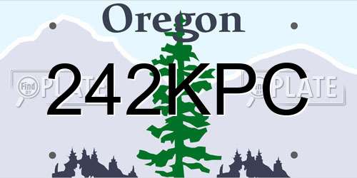 242KPC Oregon License Plate