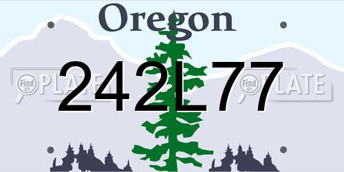 242L77 Oregon License Plate