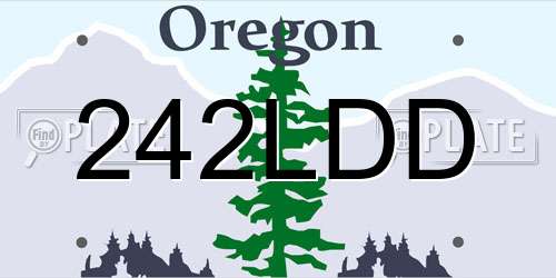 242LDD Oregon License Plate