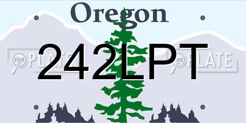 242LPT Oregon License Plate