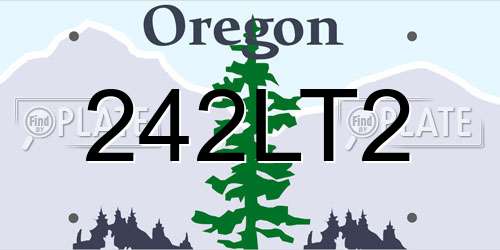242LT2 Oregon License Plate