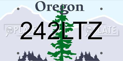 242LTZ Oregon License Plate