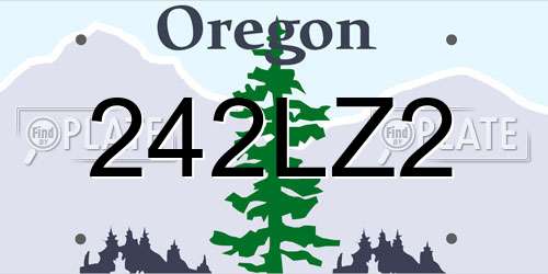 242LZ2 Oregon License Plate