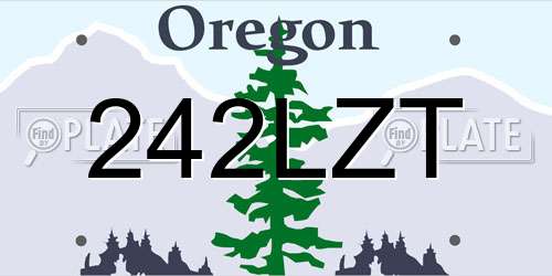 242LZT Oregon License Plate