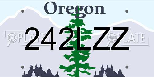 242LZZ Oregon License Plate